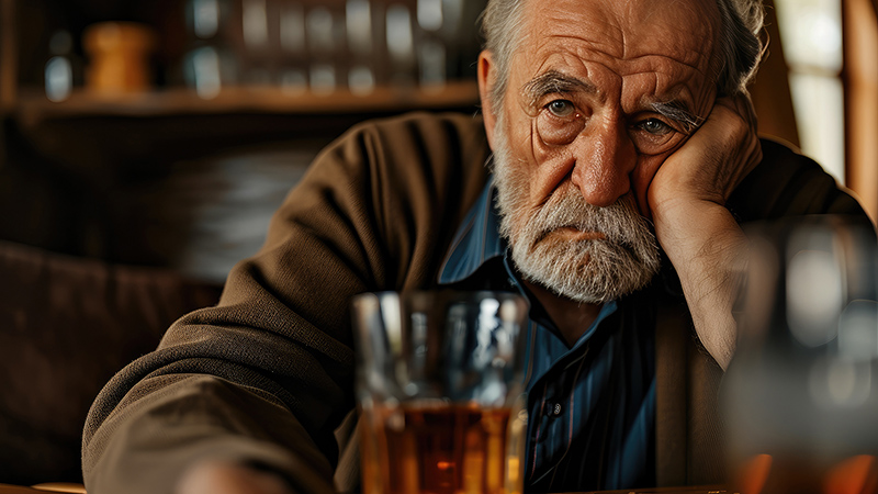 Ein Glas zu viel: Die Herausforderung der Alkoholsucht im Alter